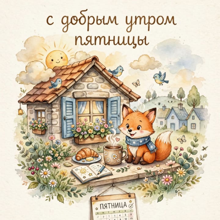 с добрым утром пятницы, открытка №64