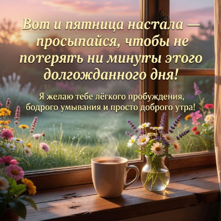 с добрым утром пятницы, открытка №70