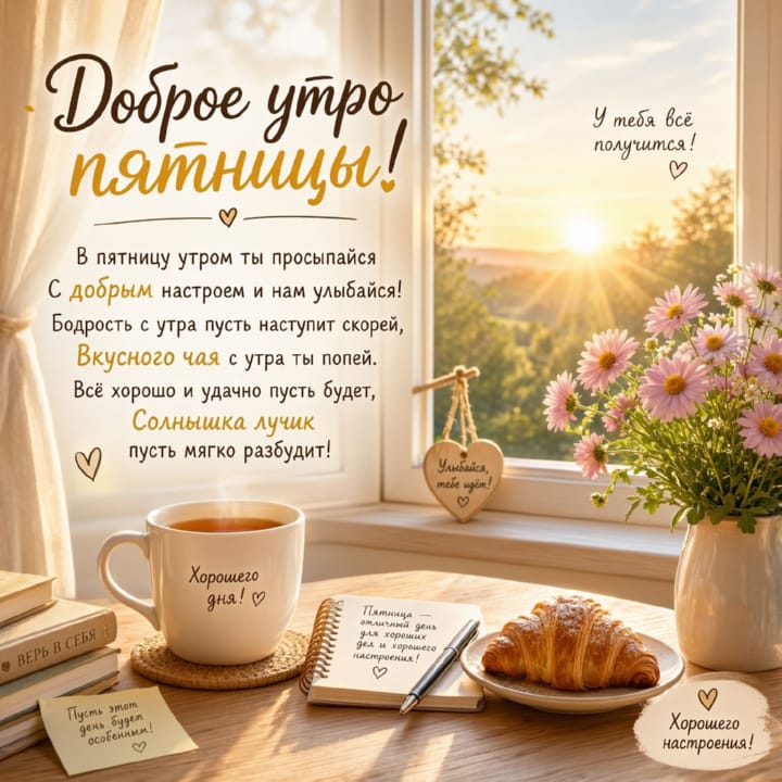 с добрым утром пятницы, открытка №76
