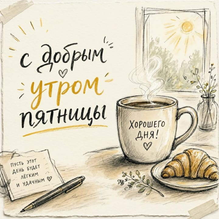 с добрым утром пятницы, открытка №79