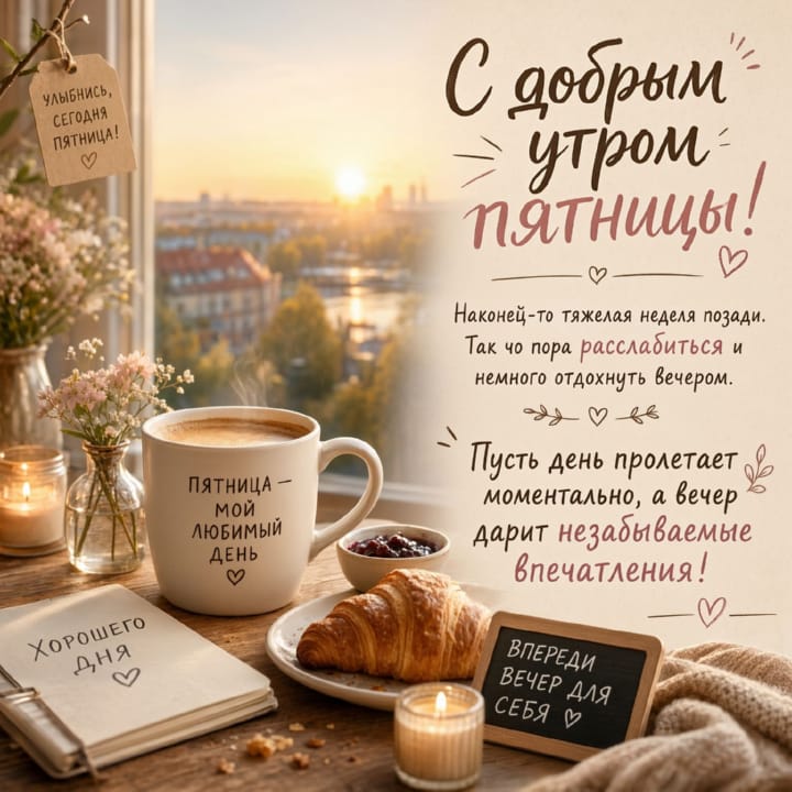 с добрым утром пятницы, открытка №81