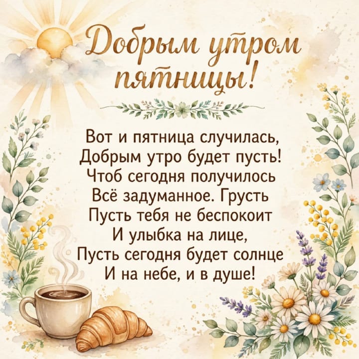 с добрым утром пятницы, открытка №83
