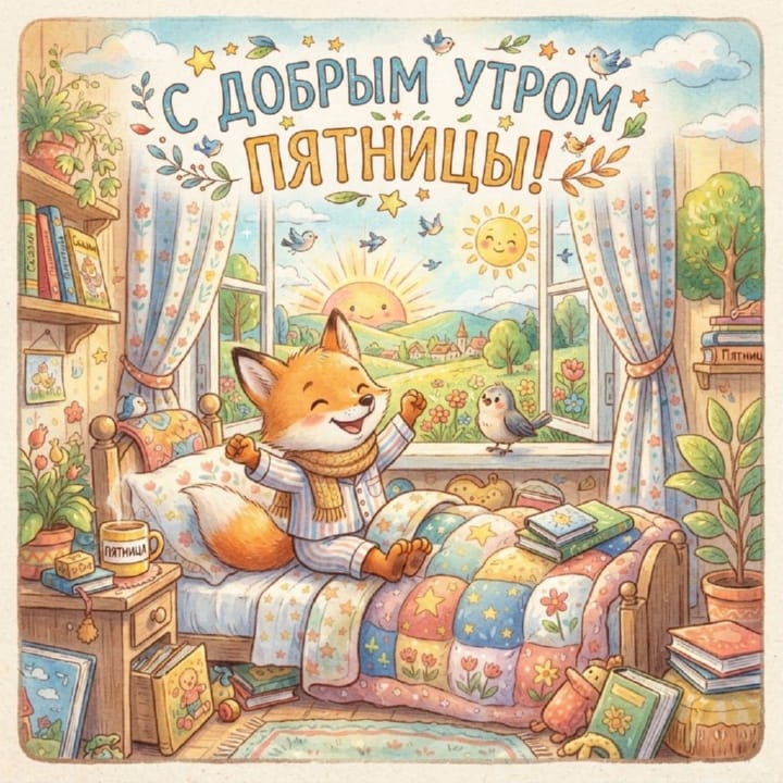 с добрым утром пятницы, открытка №9