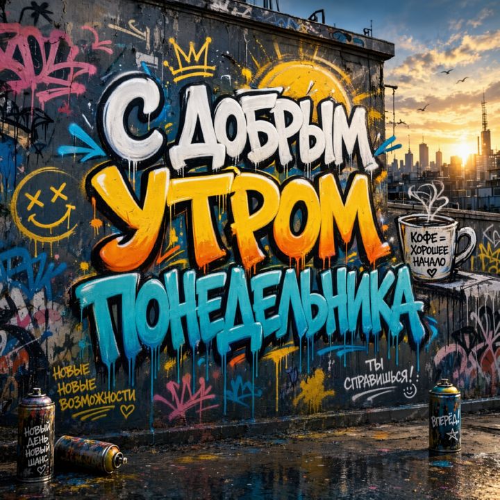 с добрым утром понедельника, открытка №11