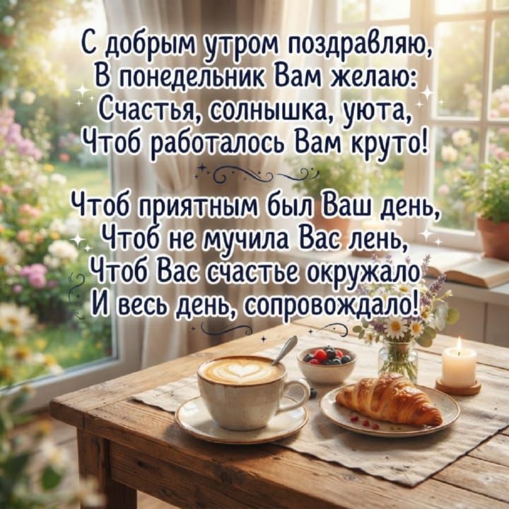 с добрым утром понедельника, открытка №15