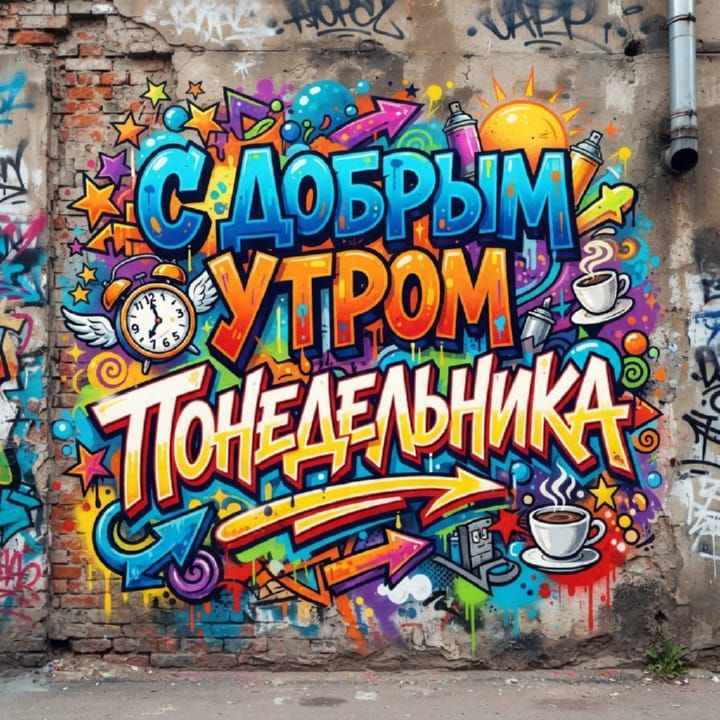 с добрым утром понедельника, открытка №16