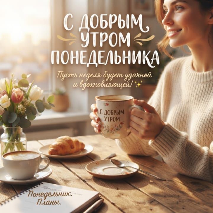 с добрым утром понедельника, открытка №18