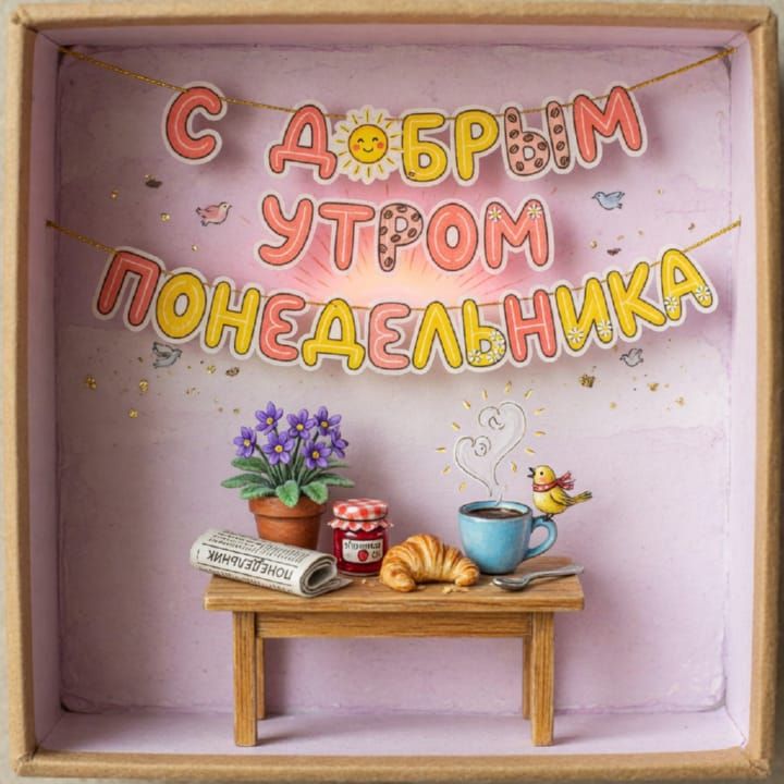 с добрым утром понедельника, открытка №19