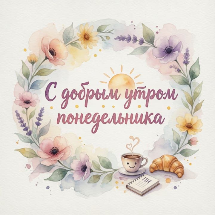 с добрым утром понедельника, открытка №21
