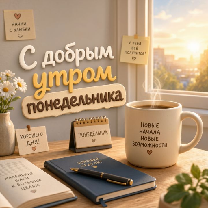 с добрым утром понедельника, открытка №23