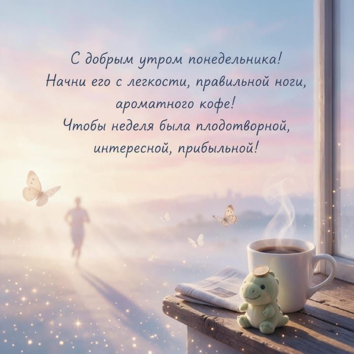 с добрым утром понедельника, открытка №26