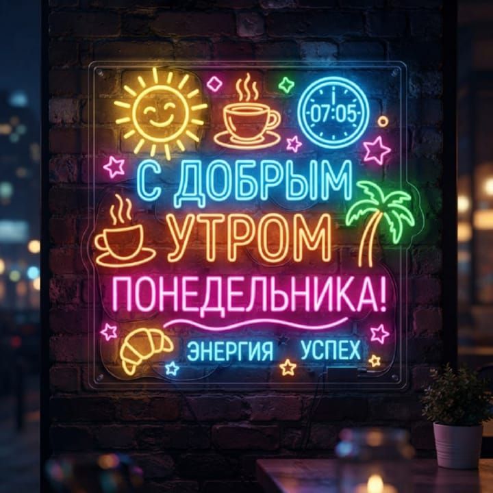 с добрым утром понедельника, открытка №27