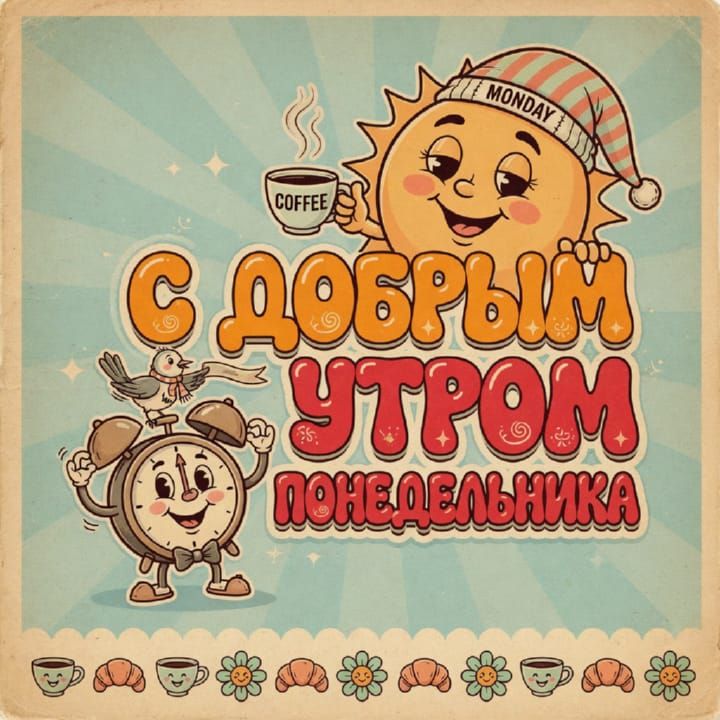 с добрым утром понедельника, открытка №30