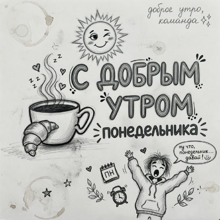 с добрым утром понедельника, открытка №32