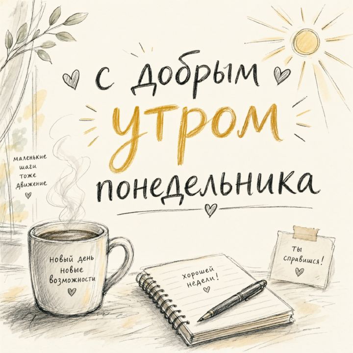 с добрым утром понедельника, открытка №36