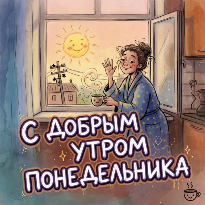 с добрым утром понедельника, открытка №45