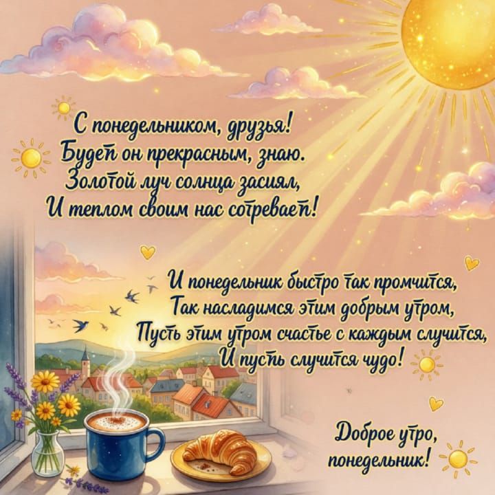 с добрым утром понедельника, открытка №46