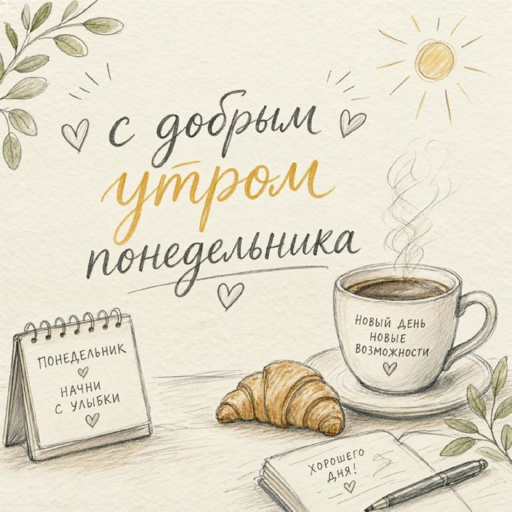 с добрым утром понедельника, открытка №47