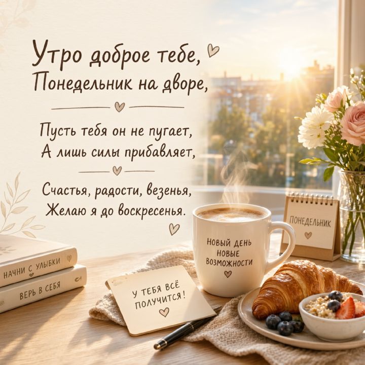 с добрым утром понедельника, открытка №50