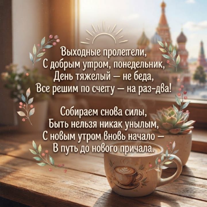с добрым утром понедельника, открытка №53