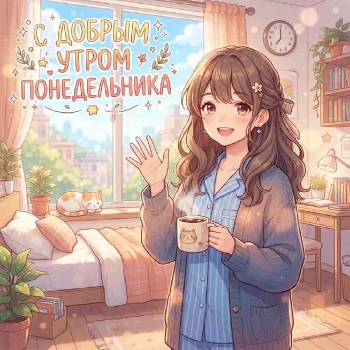с добрым утром понедельника, открытка №55