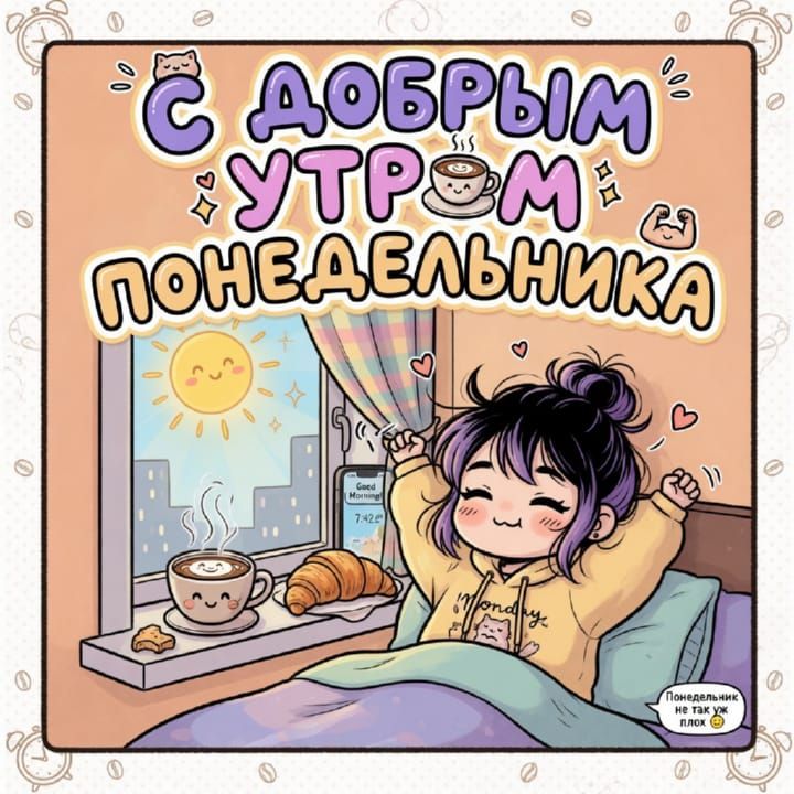 с добрым утром понедельника, открытка №56
