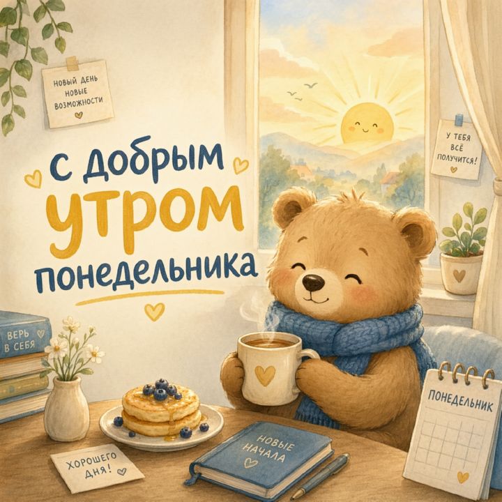 с добрым утром понедельника, открытка №64