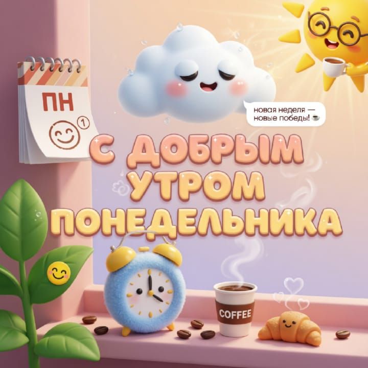 с добрым утром понедельника, открытка №68