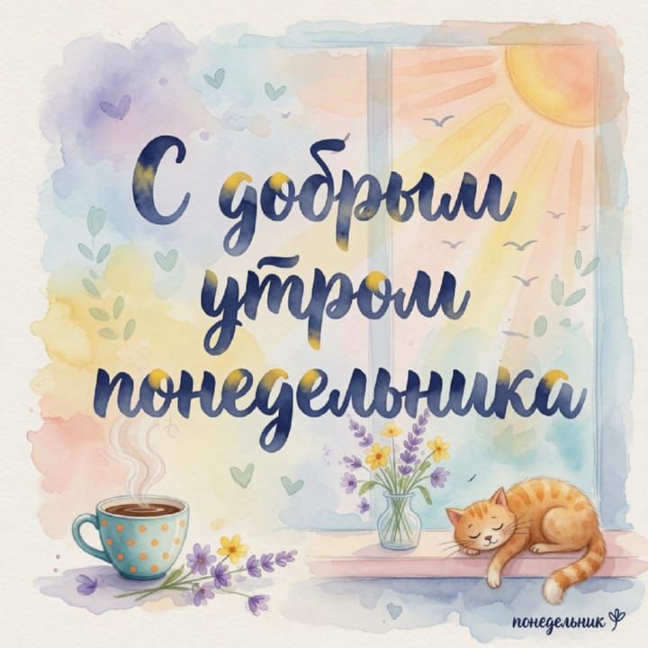 с добрым утром понедельника, открытка №69