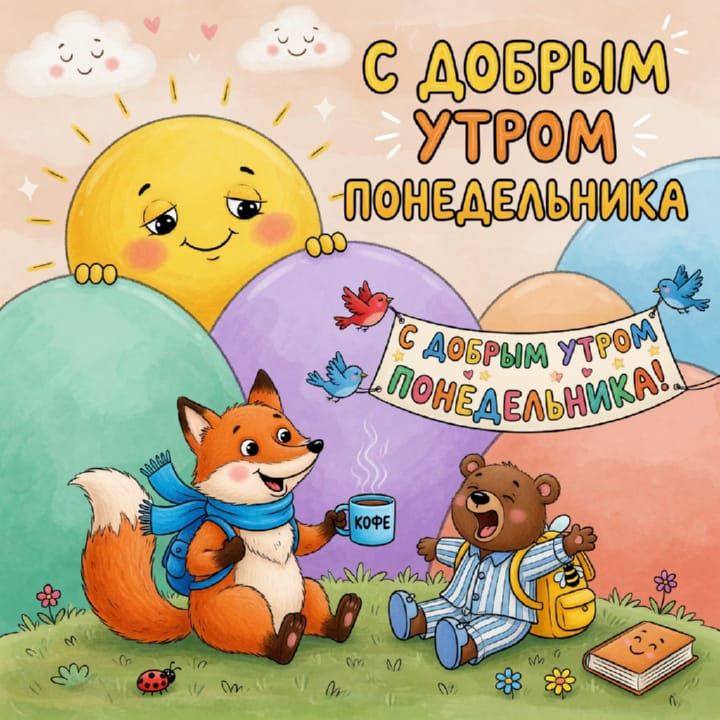 с добрым утром понедельника, открытка №72