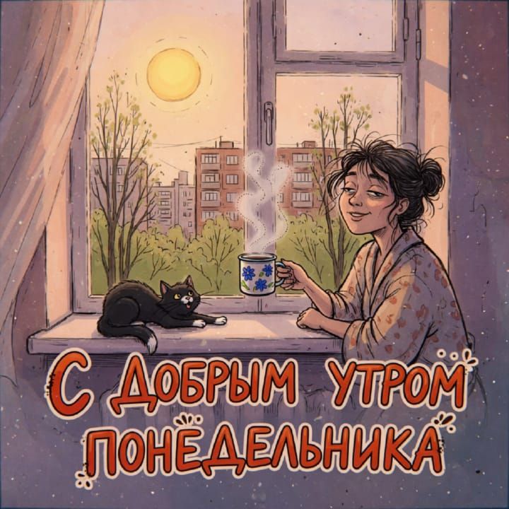 с добрым утром понедельника, открытка №73
