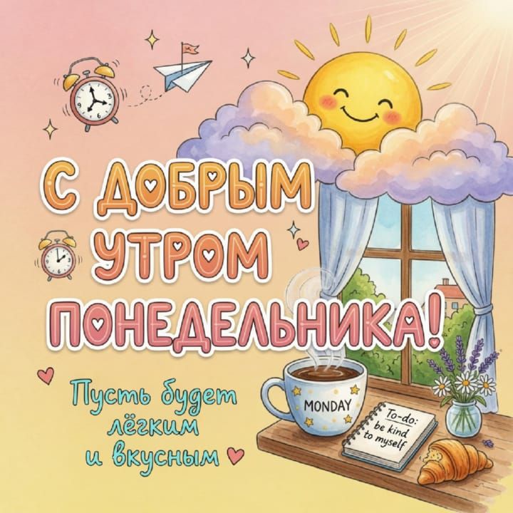 с добрым утром понедельника, открытка №76