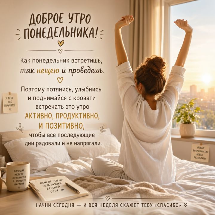 с добрым утром понедельника, открытка №78