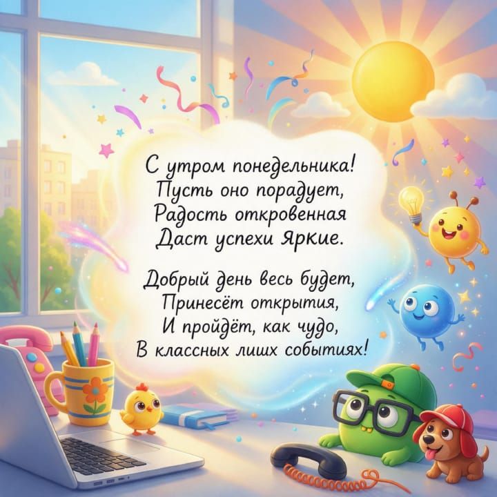 с добрым утром понедельника, открытка №81