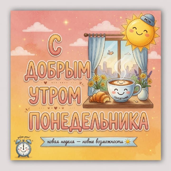 с добрым утром понедельника, открытка №85
