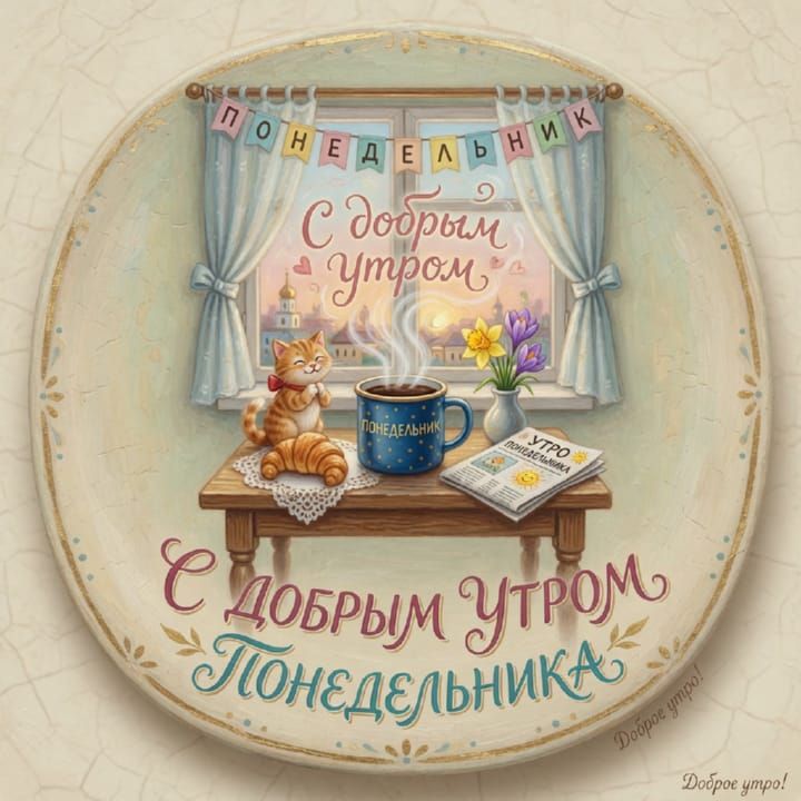 с добрым утром понедельника, открытка №86