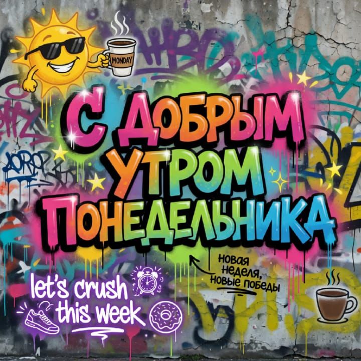с добрым утром понедельника, открытка №91