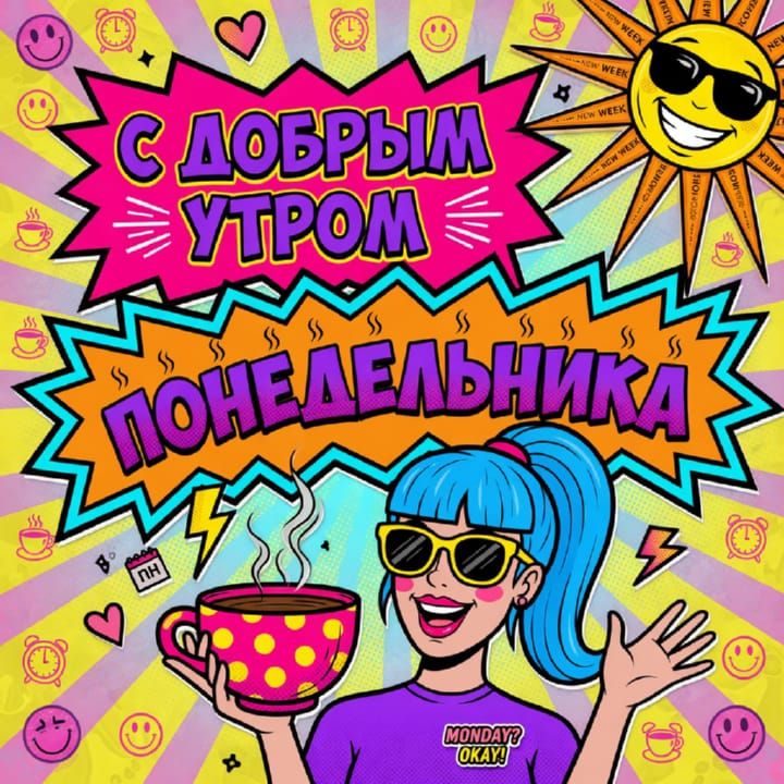 с добрым утром понедельника, открытка №92