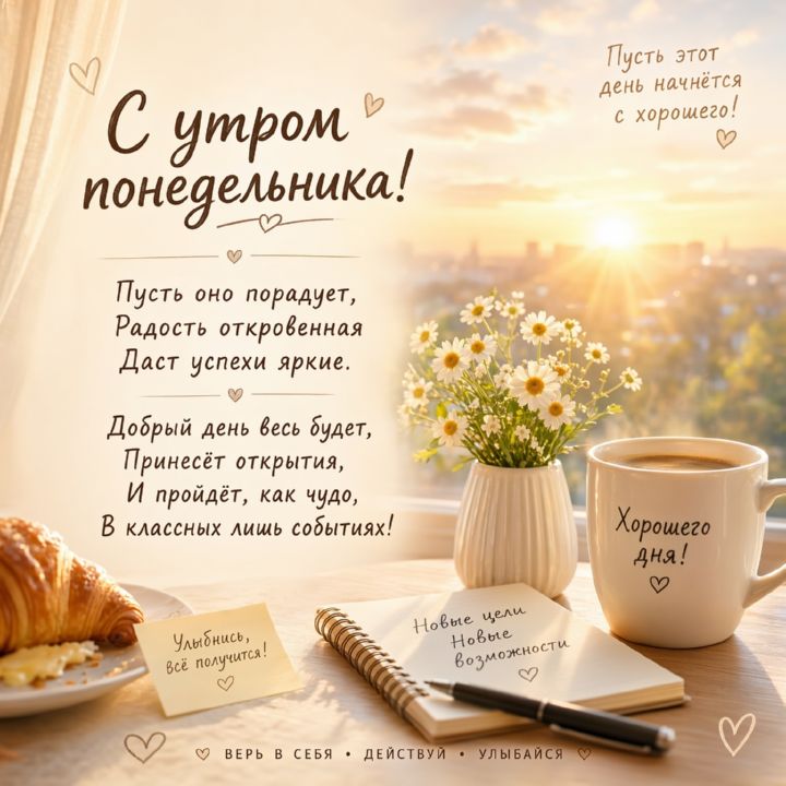 с добрым утром понедельника, открытка №93