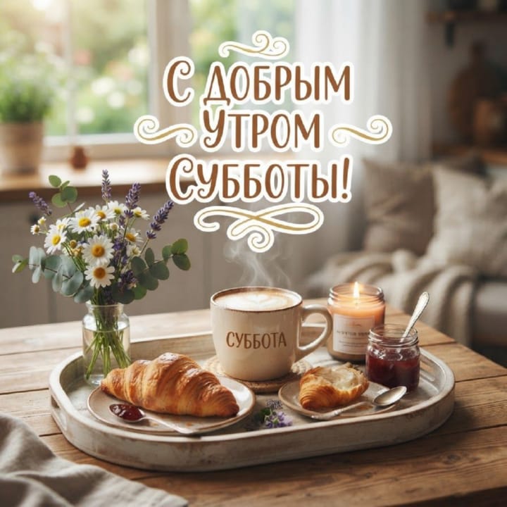 с добрым утром субботы, открытка №10