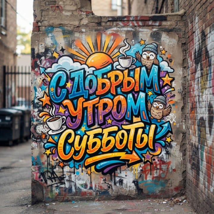с добрым утром субботы, открытка №12