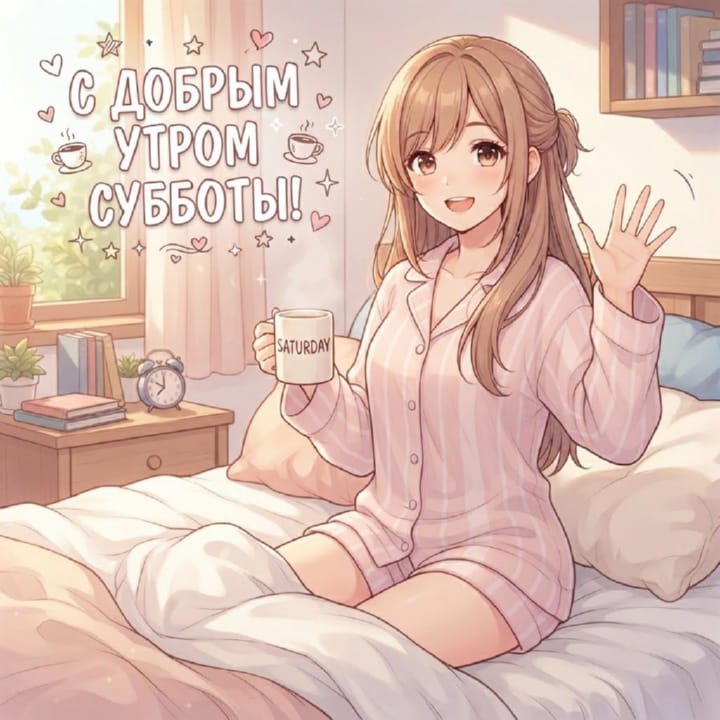 с добрым утром субботы, открытка №14