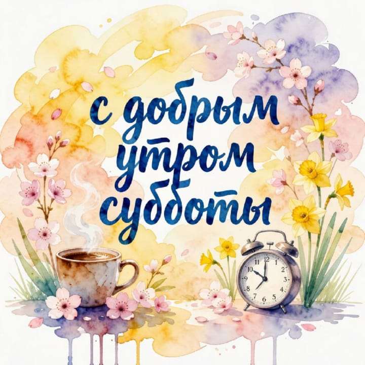 с добрым утром субботы, открытка №16