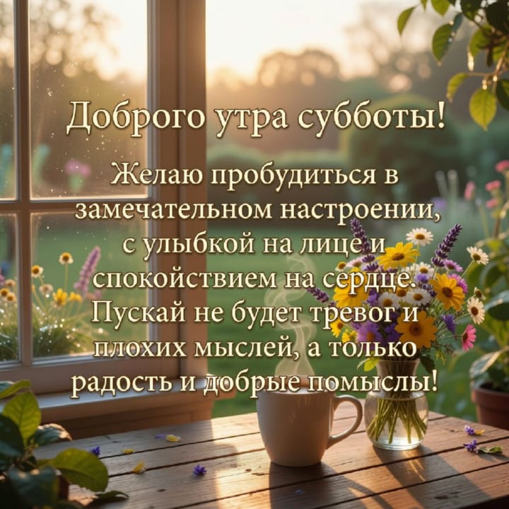 с добрым утром субботы, открытка №22