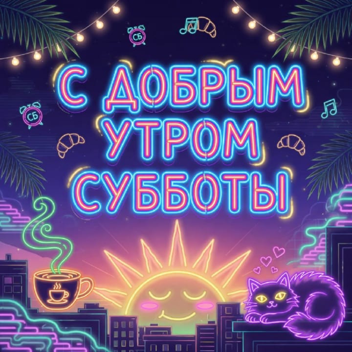 с добрым утром субботы, открытка №27