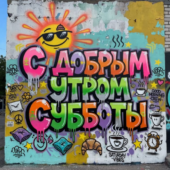 с добрым утром субботы, открытка №32