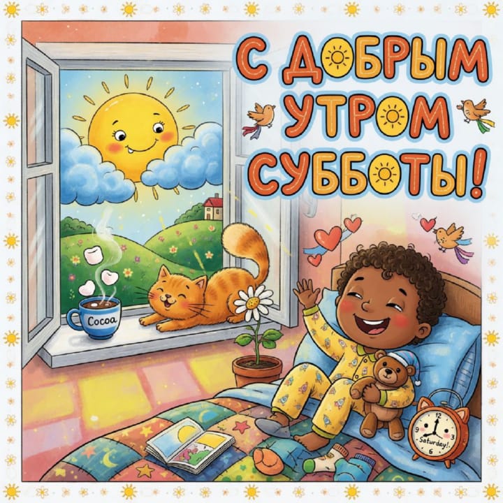 с добрым утром субботы, открытка №38