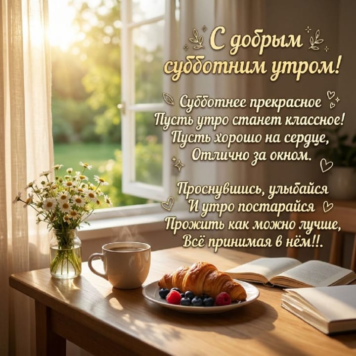 с добрым утром субботы, открытка №4