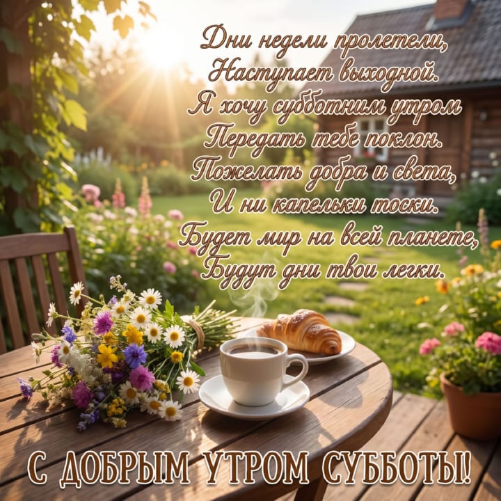 с добрым утром субботы, открытка №44
