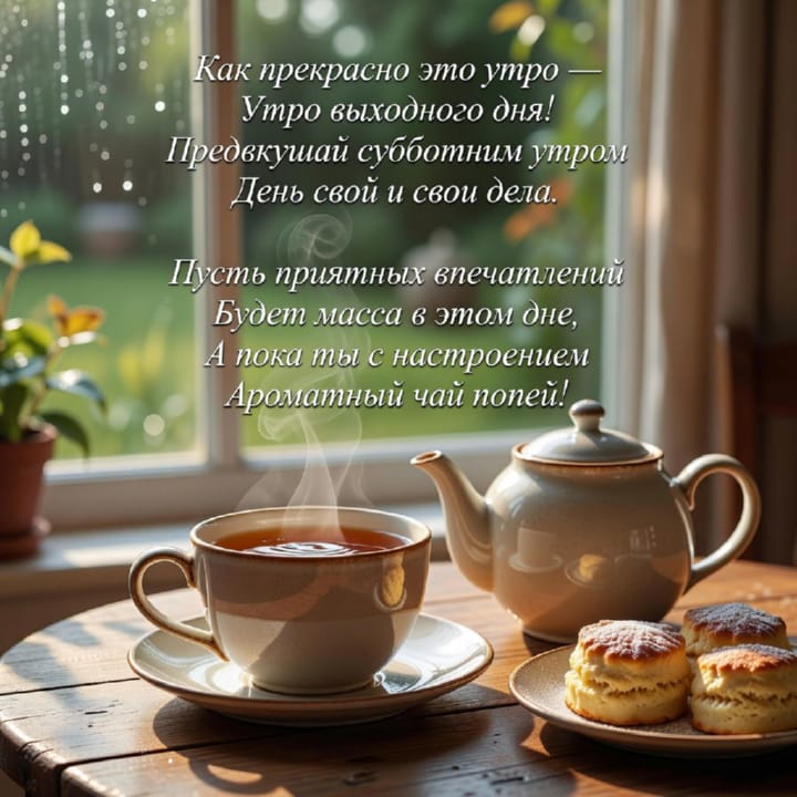 с добрым утром субботы, открытка №47